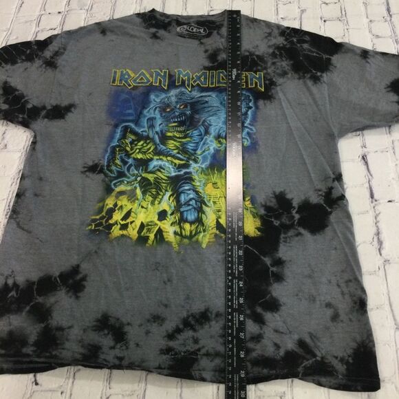 Global T-Shirt Men’s Size Large Color Blue Iron Maiden Tye-Dyed Graphic Tee - Picture 6 of 9